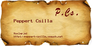 Peppert Csilla névjegykártya